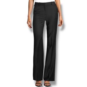 THEORY Classic Black Trousers Jotsna Continuous Flare Leg Size 4 Office